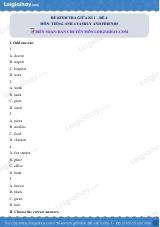 Đề thi giữa kì 1 Tiếng Anh 4 Family and Friends - Đề số 4